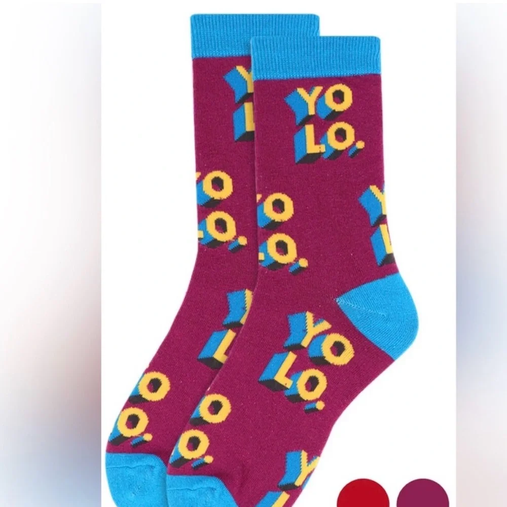 Women’s Novelty Graphic Crew Socks 3-Pairs- New L2